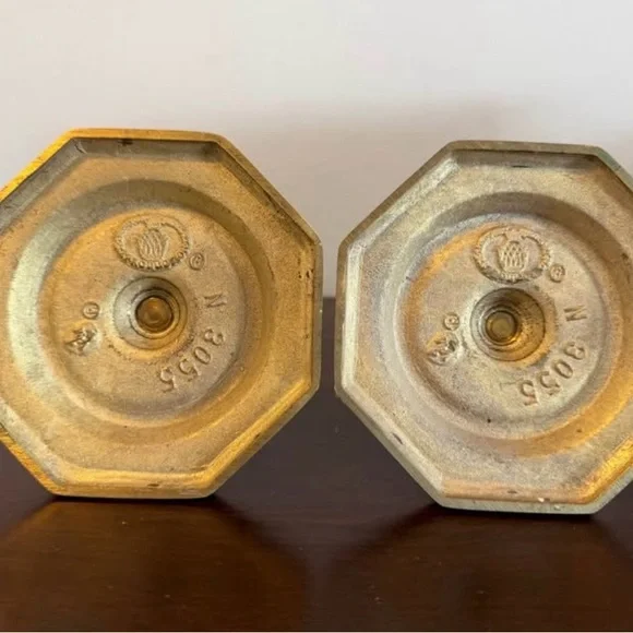 Luxurious Vintage Brass Candle Holders
